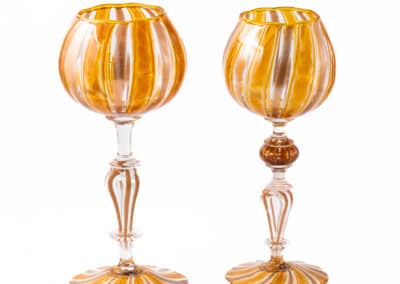 Amber & Goldstone Goblet by Kenny Pieper