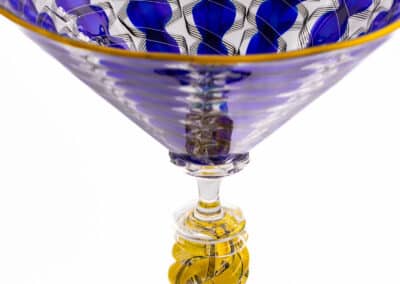 Blue Zanfirico Goblet by Chuck Savoie
