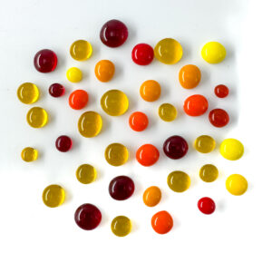 Glass Pebbles Warm Tones